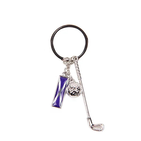 Golf Club - Ball - Tag Saltire Keyring