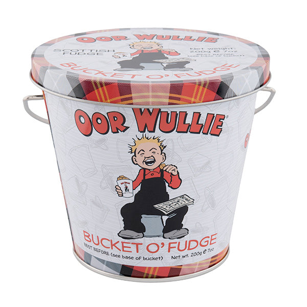 200g Oor Wullie Bucket of Vanilla Fudge Tin