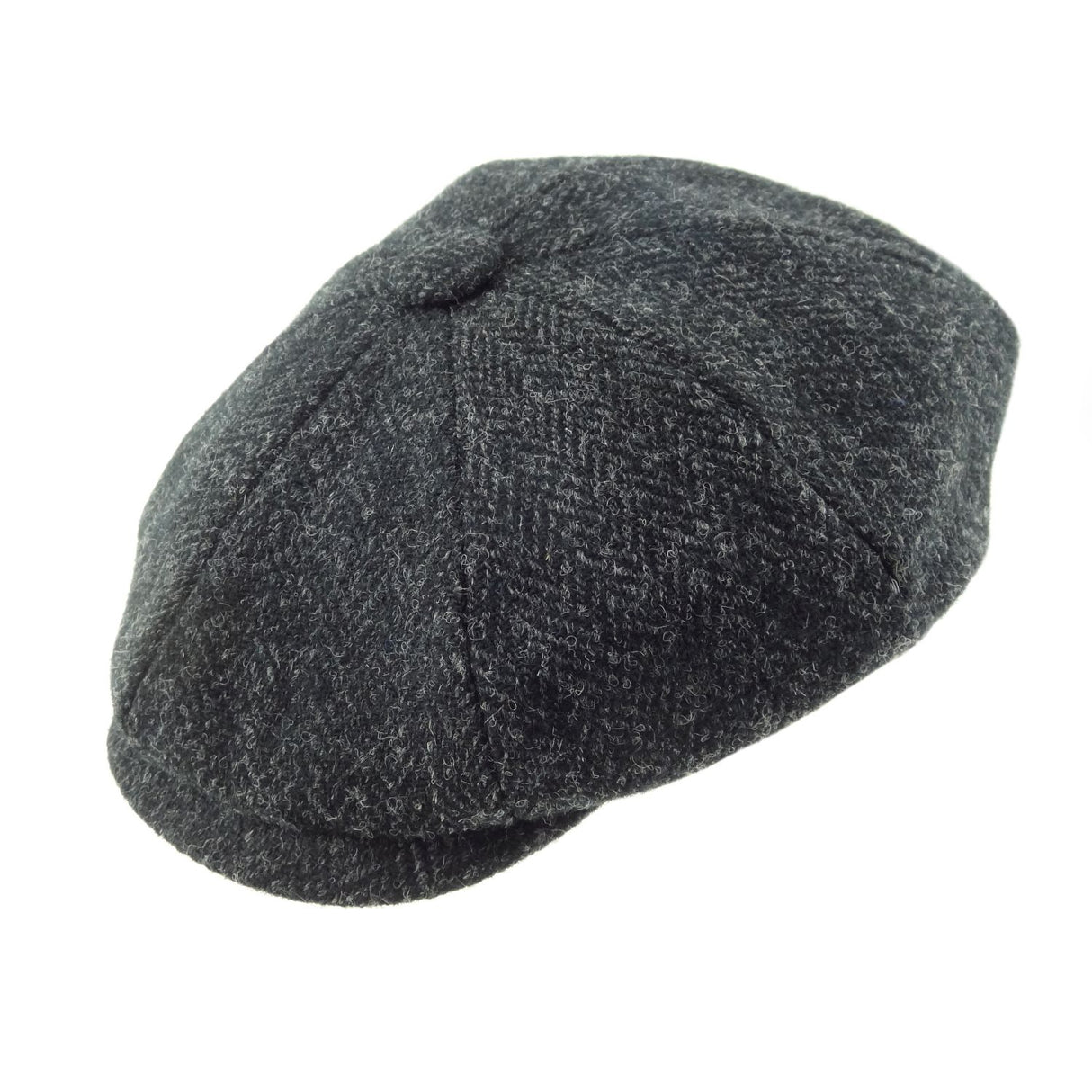 Charcoal Harris Tweed 8pc Cap (Shelby)