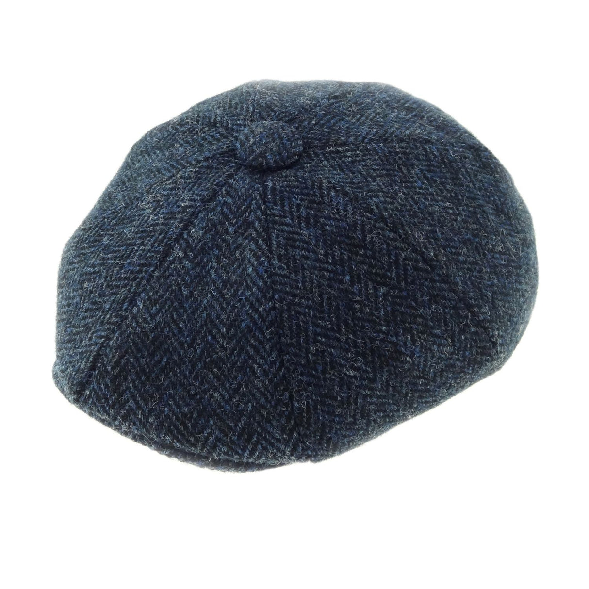 Navy Harris Tweed 8pc Cap (Shelby)