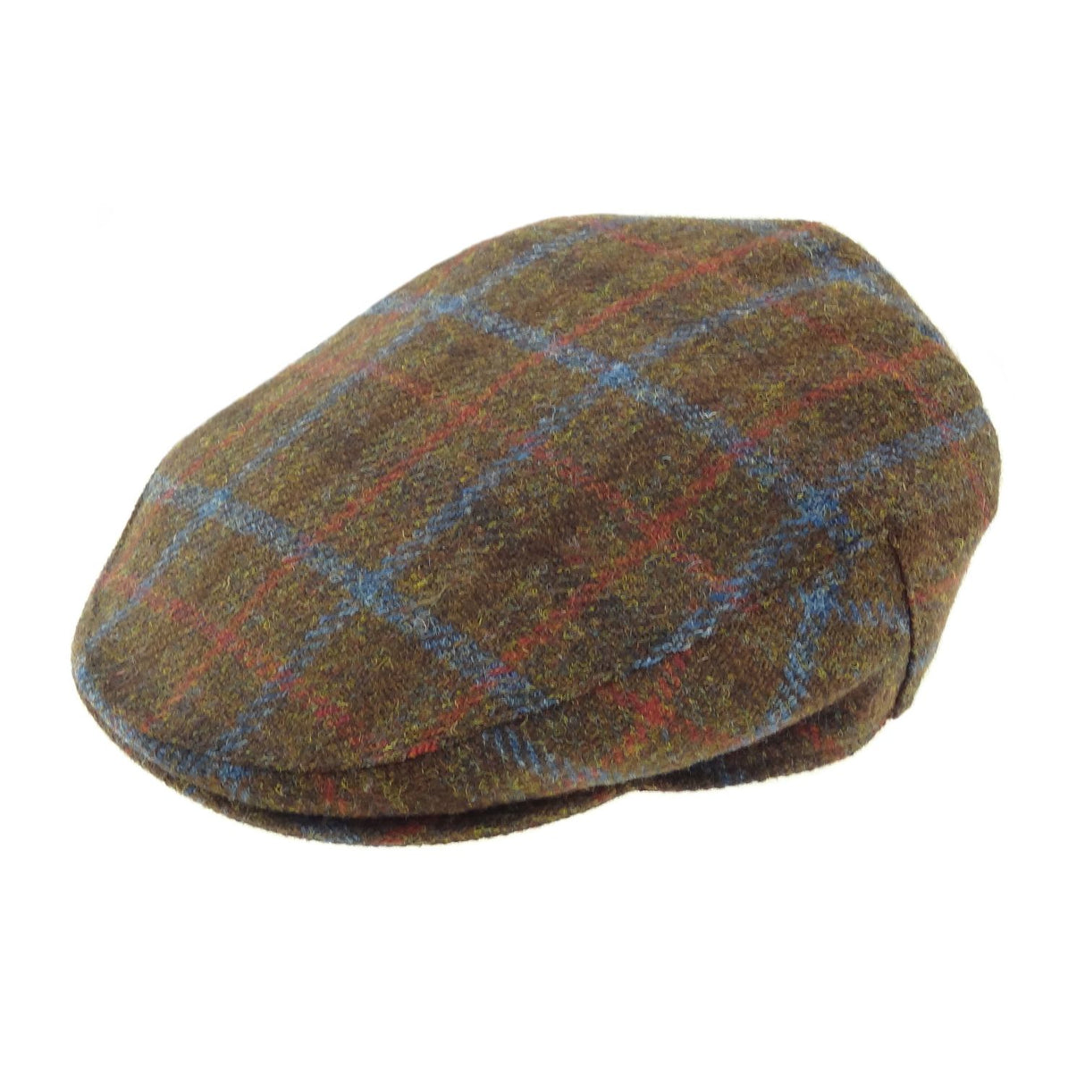 Brown Check Harris Tweed County Cap