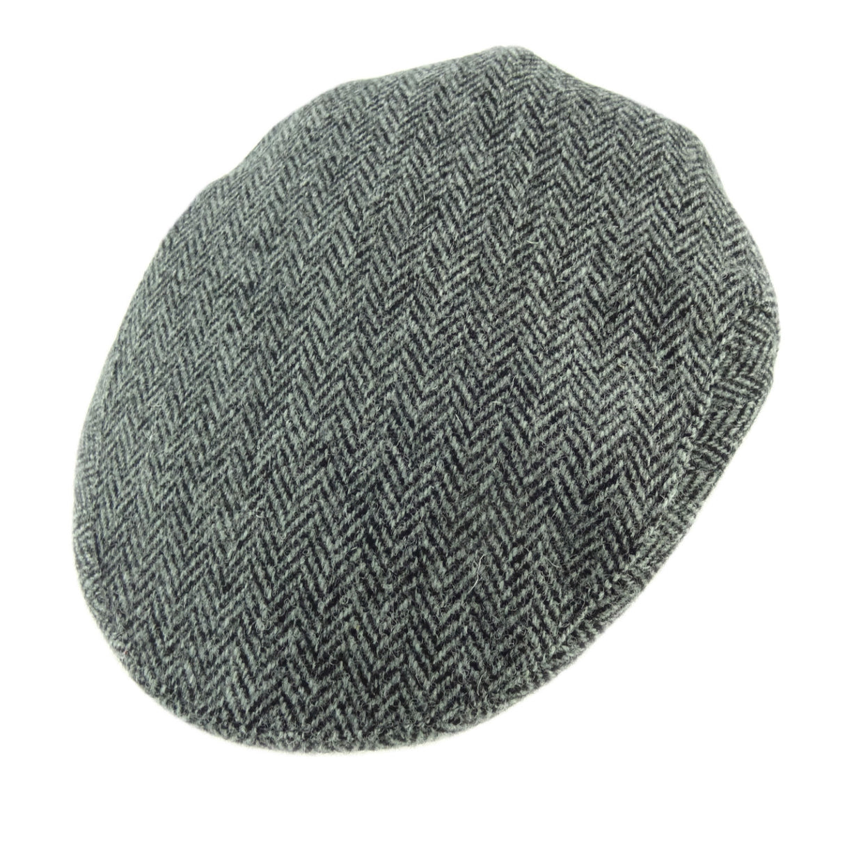 Grey Herringbone Harris Tweed County Cap