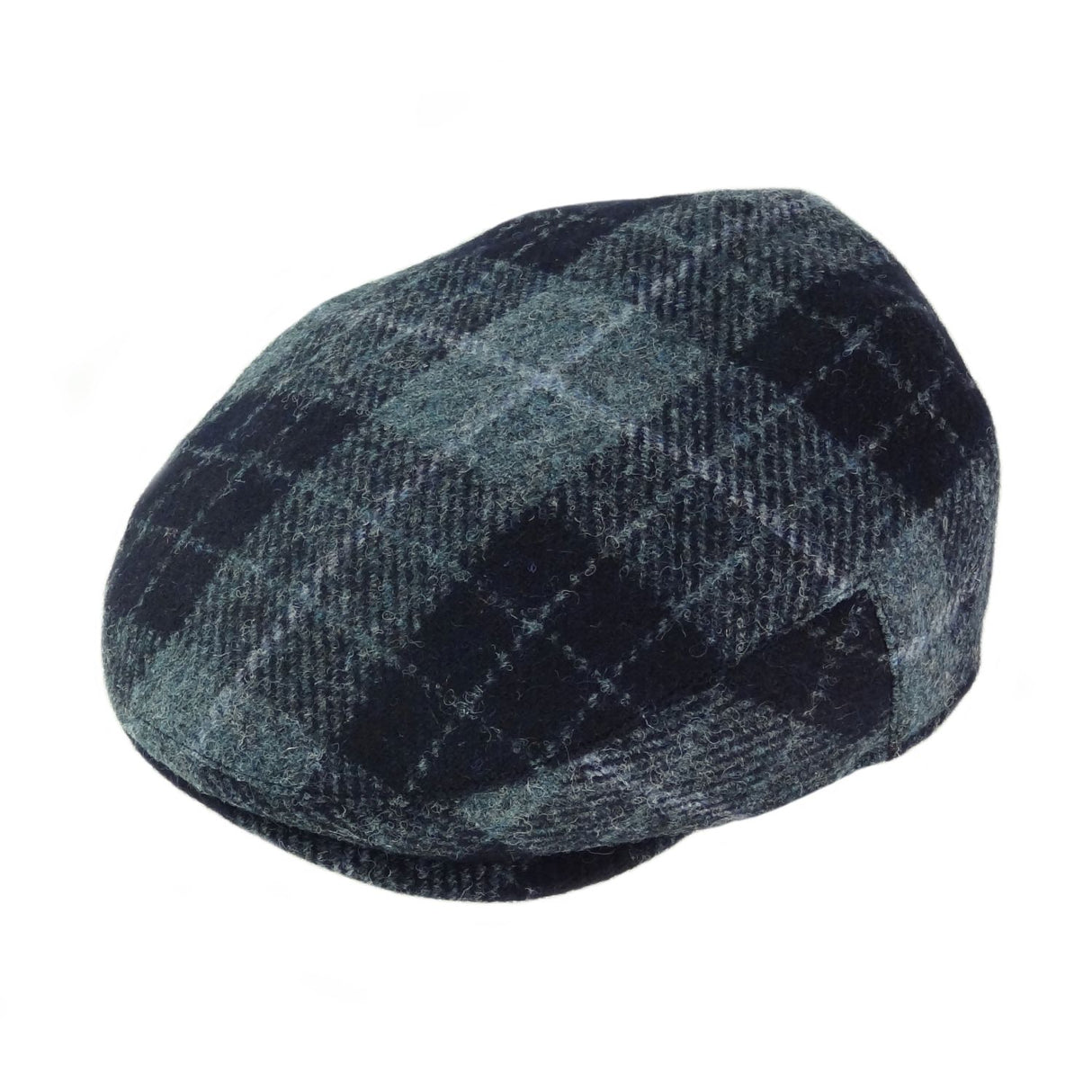 Harris Tweed County Cap Grey & Black Tartan