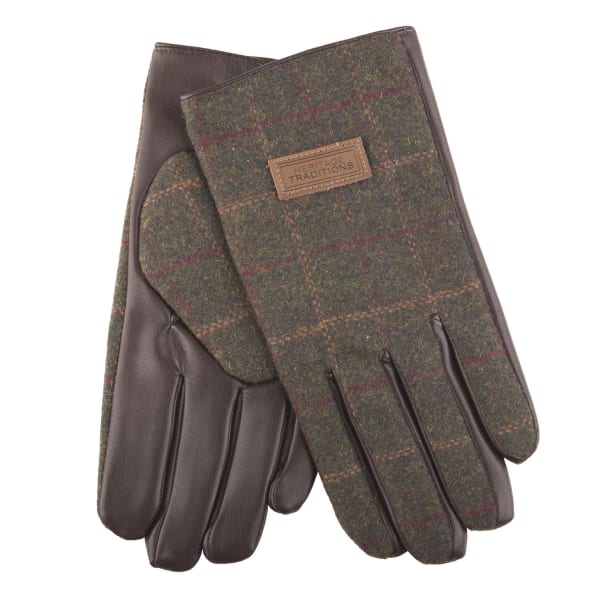 Tweed Mens Glove - Green Box Tweed (Boxed)