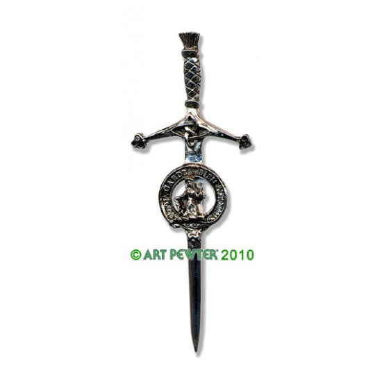 Pewter Clan Crest Kilt Pin - Choose Your Clan A-M