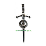 Pewter Clan Crest Kilt Pin - Choose Your Clan A-M