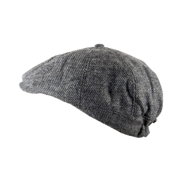 Peaky Stud Cap - Grey Tweed