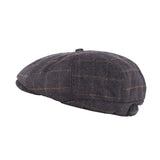 Peaky Stud Cap - Blue Box Tweed