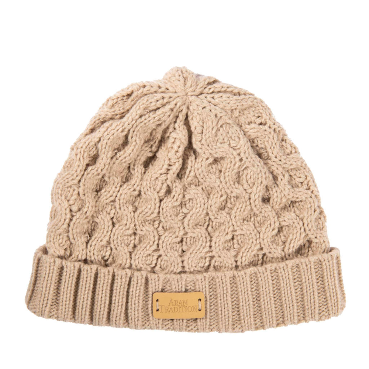 Aran Cable Beanie Hat - Oatmeal