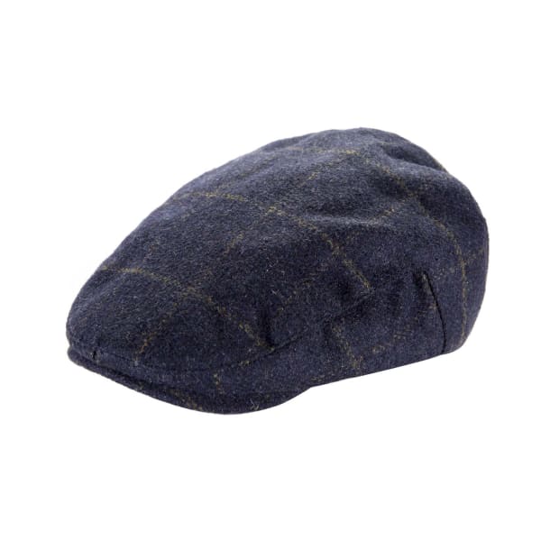 Blue Box Check Flat Cap