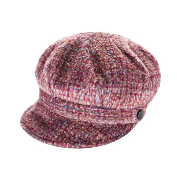 Ladies Newsboy Cap - Blush Tweed