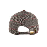 Tweed Suede Baseball Cap - Prince Of Wales Check Grey