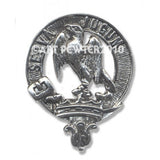 Pewter Clan Crest Hat Badge - Choose your clan A-M