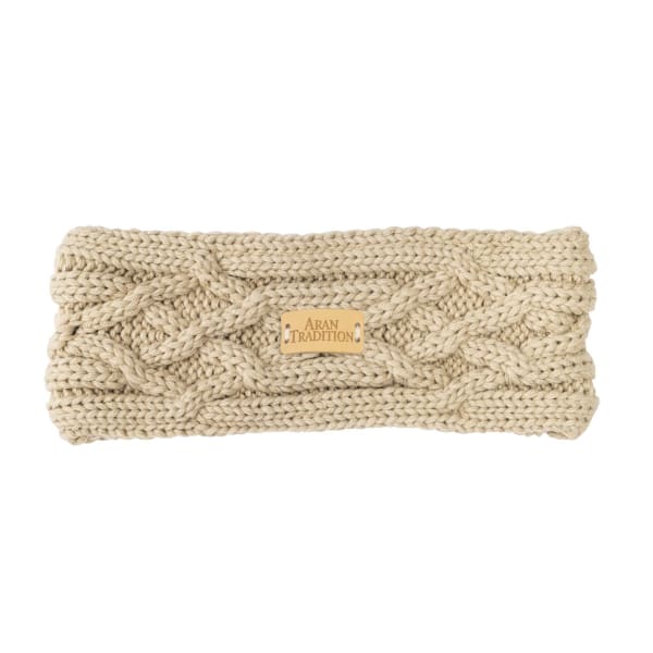 Aran Cable Knit Headband - Oatmeal