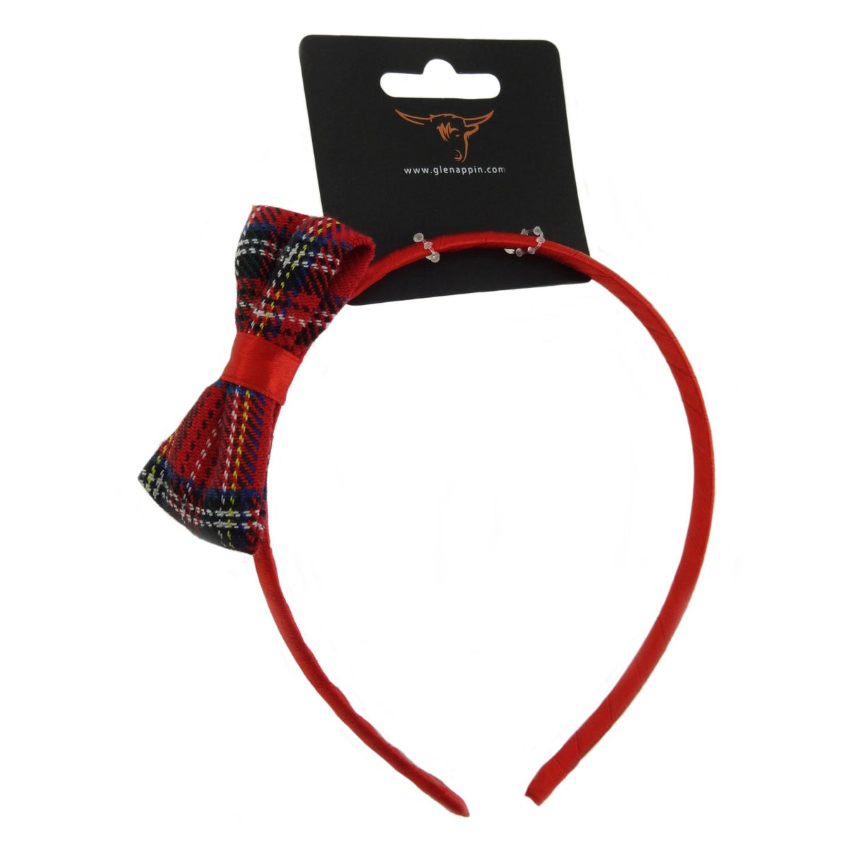 Red Tartan Alice Band with Bow