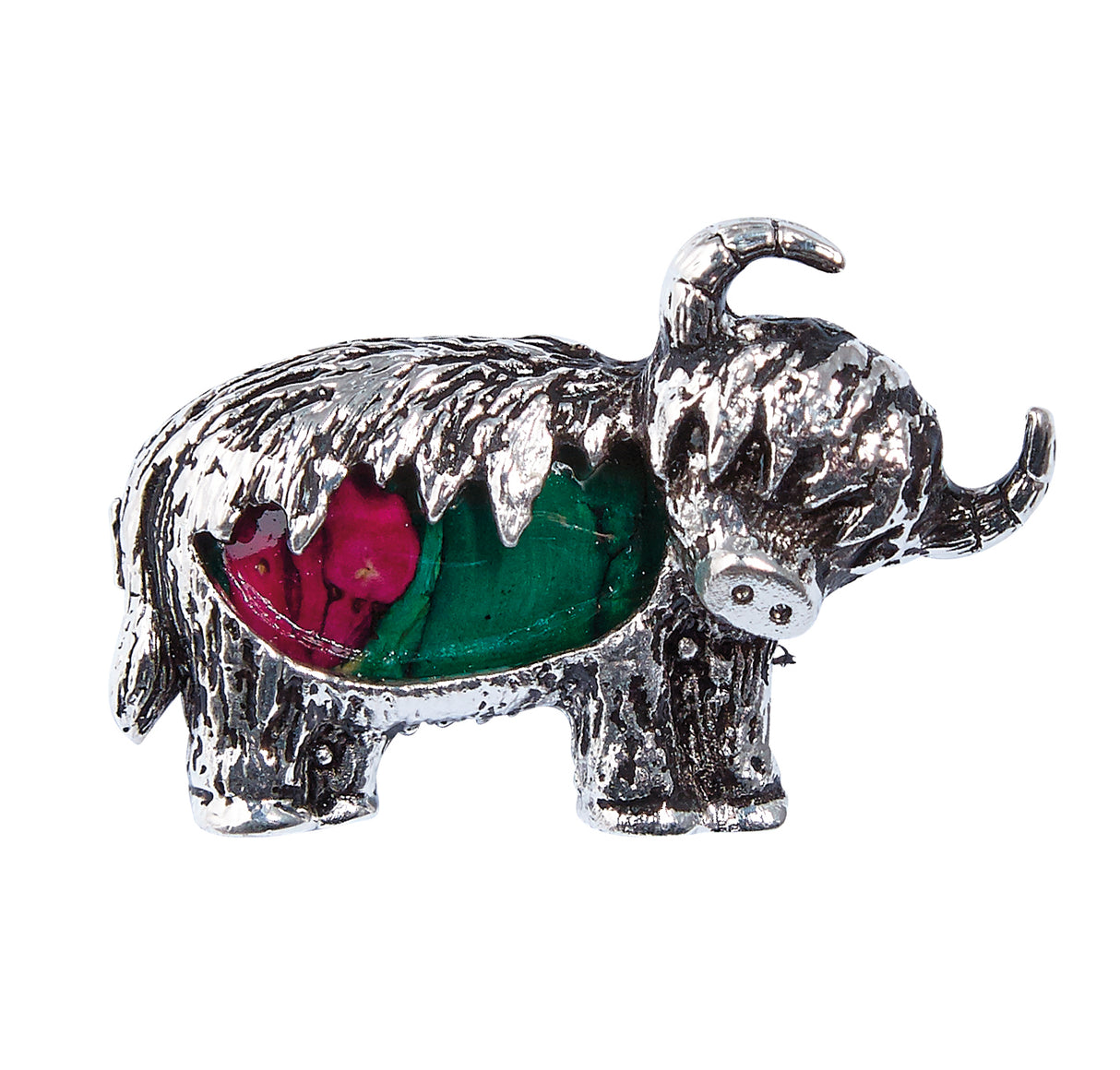 Plated Highland Cow Brooch