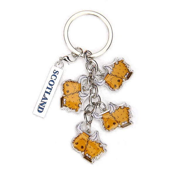 Highland Cow Toffee Keyring