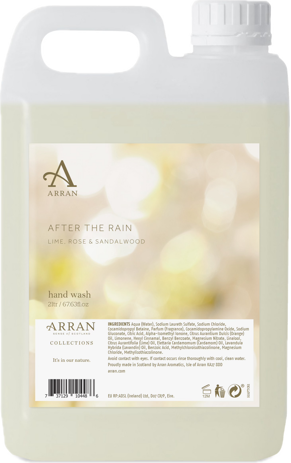 After The Rain Hand Wash 2L Refill Bottle