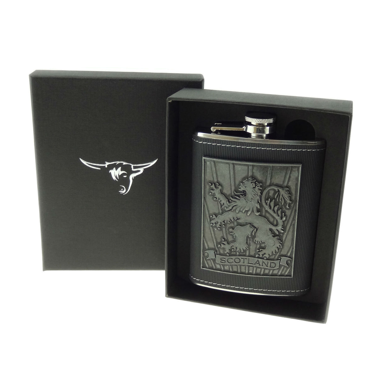 Lion Rampant Boxed 8oz Hip Flask