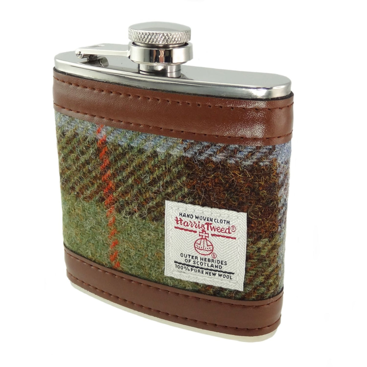 Harris Tweed Boxed 6oz Hip Flask MacLeod Tartan