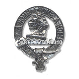 Pewter Clan Crest Hat Badge - Choose your clan A-M