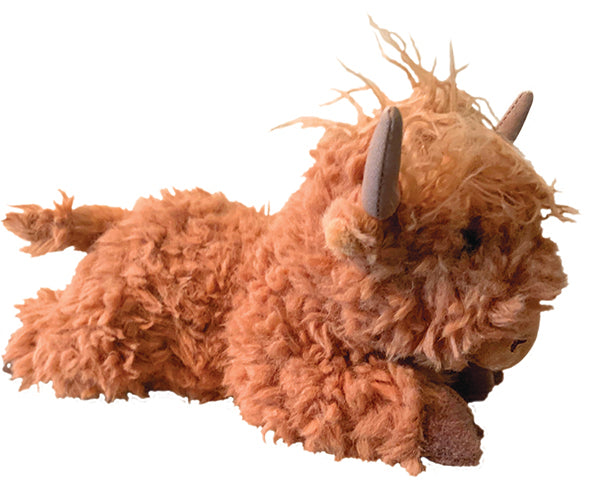 20cm Lying Highland Cow Soft Toy