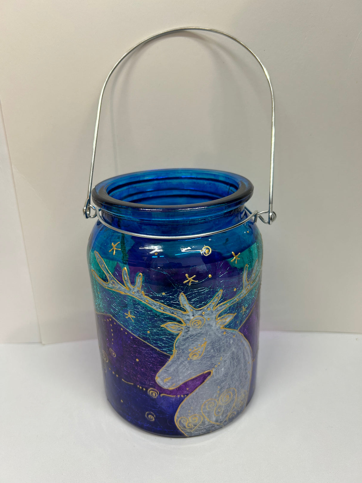 Stag Large Crackle Lantern