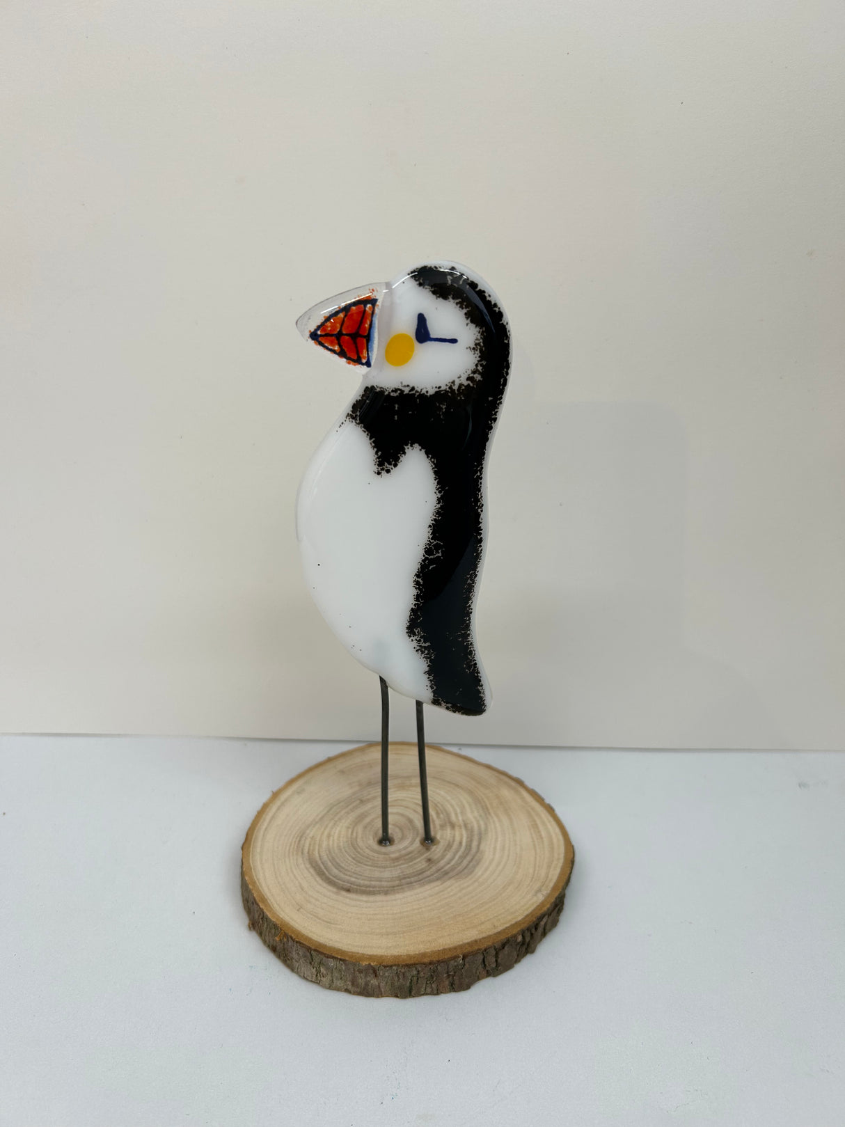 Standing Puffin Glass Ornament