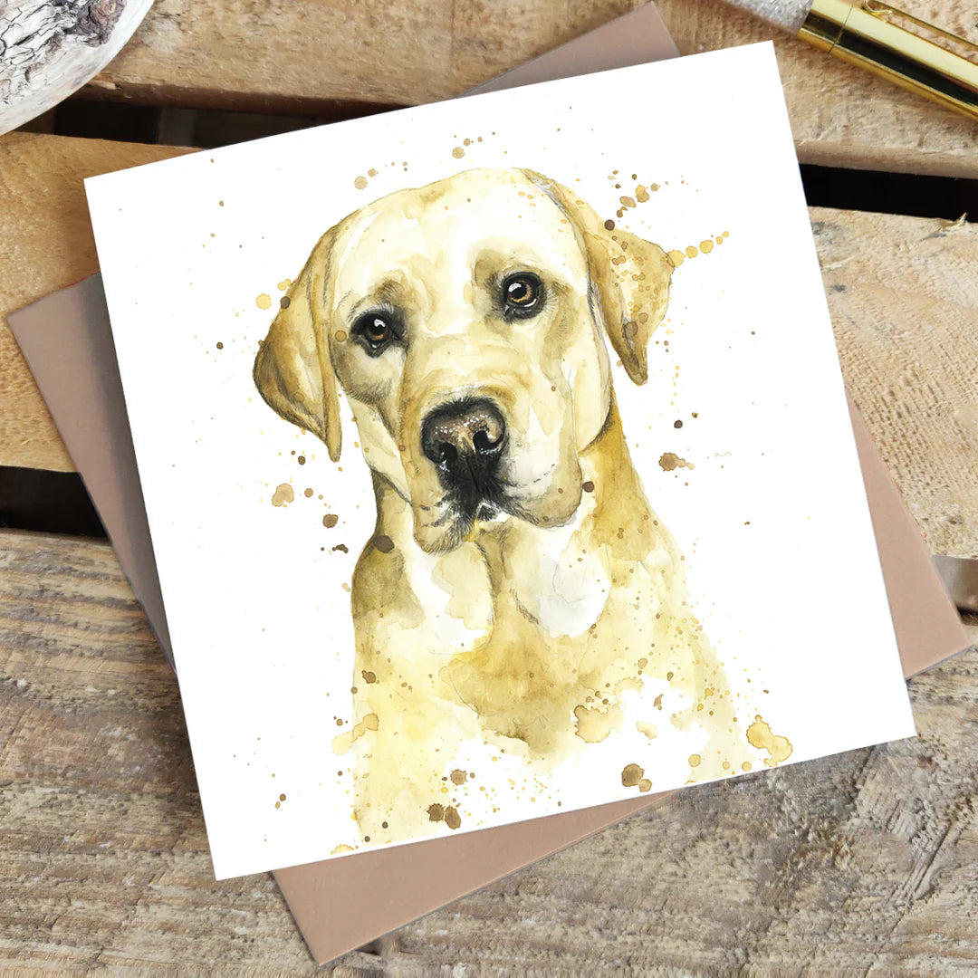 Splatter Lola Labrador Greetings Card