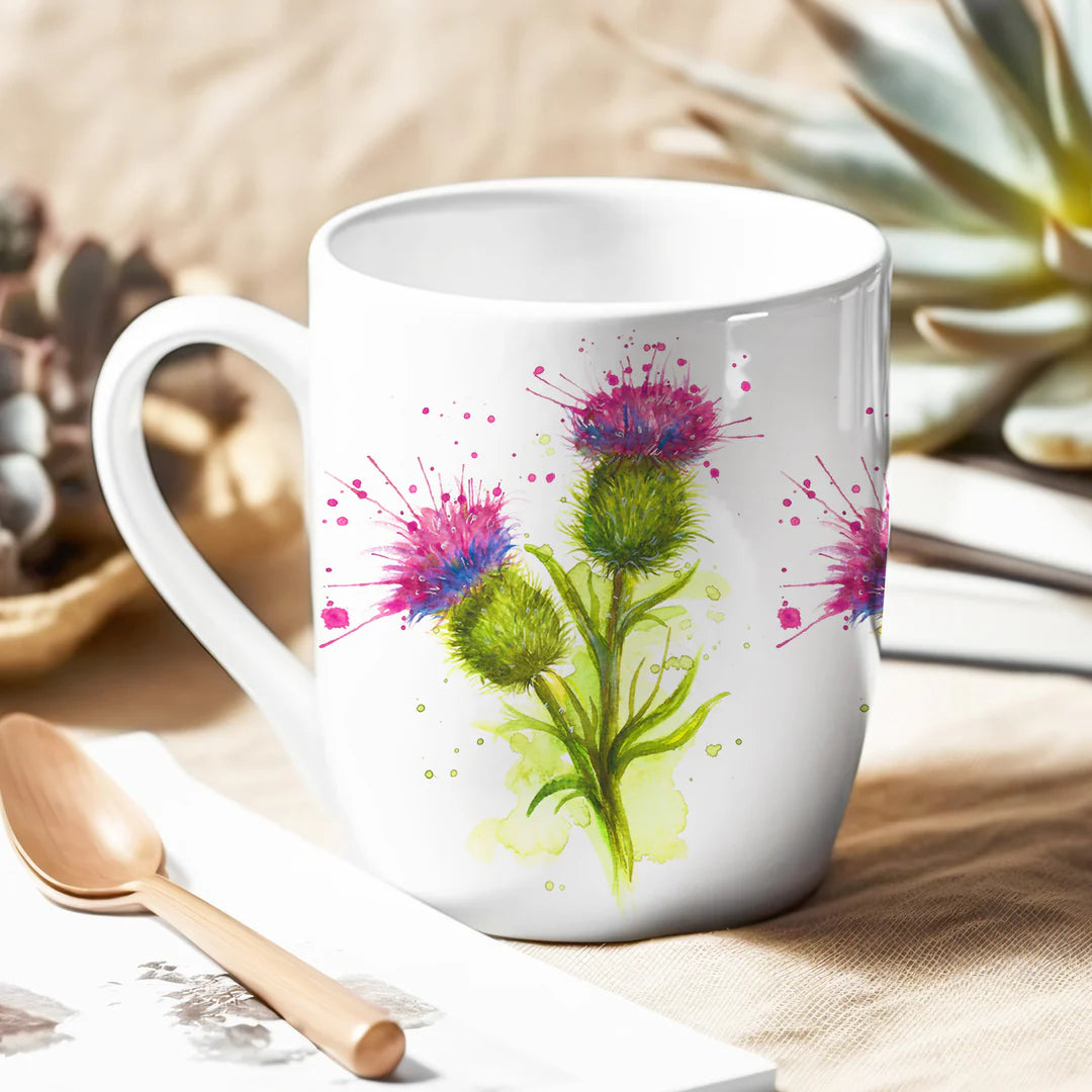 Splatter Thistle Bone China Mug