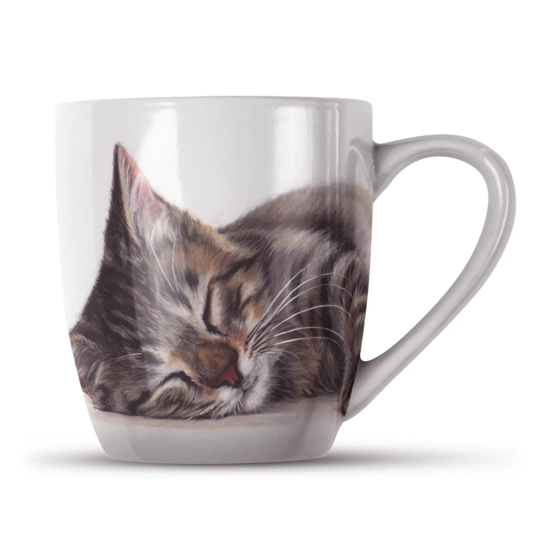 Sleeping Cat Bone China Mug