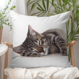 Sleeping Cat Vegan-Suede Cushion