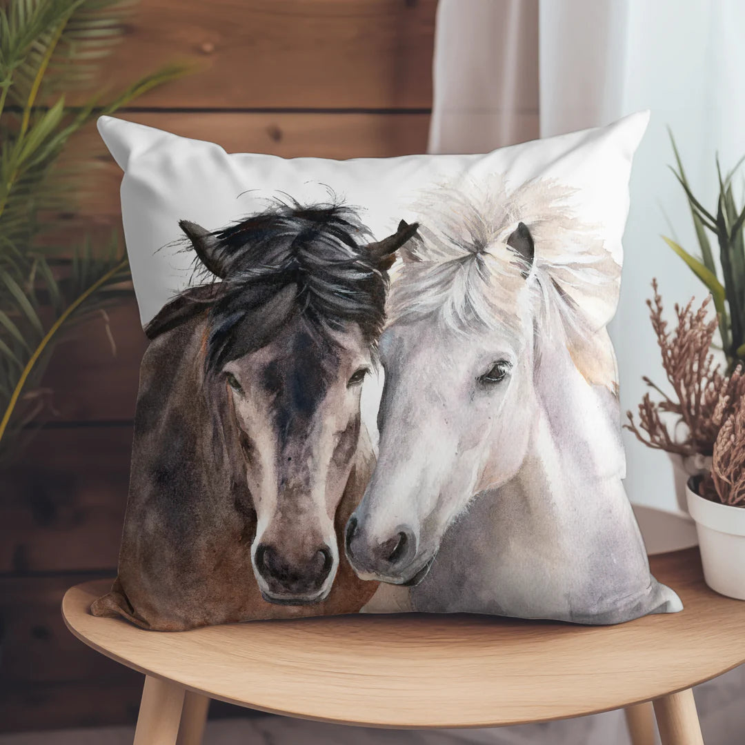 Horse Love Vegan-Suede Cushion