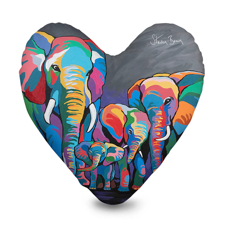 Allan & Jackie McZoo Velvet Heart Cushion