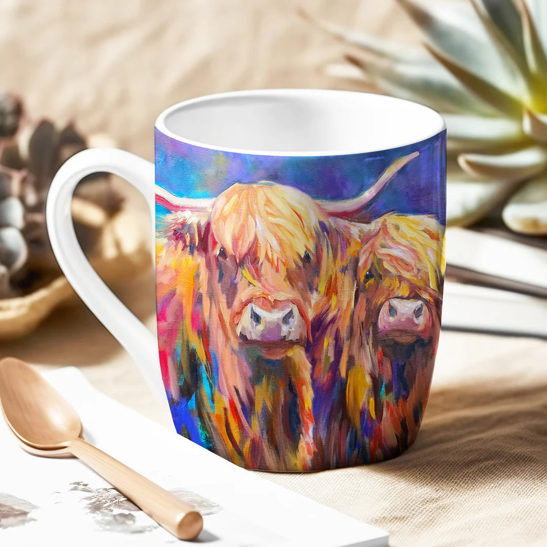 Cow Couple Bone China Mug