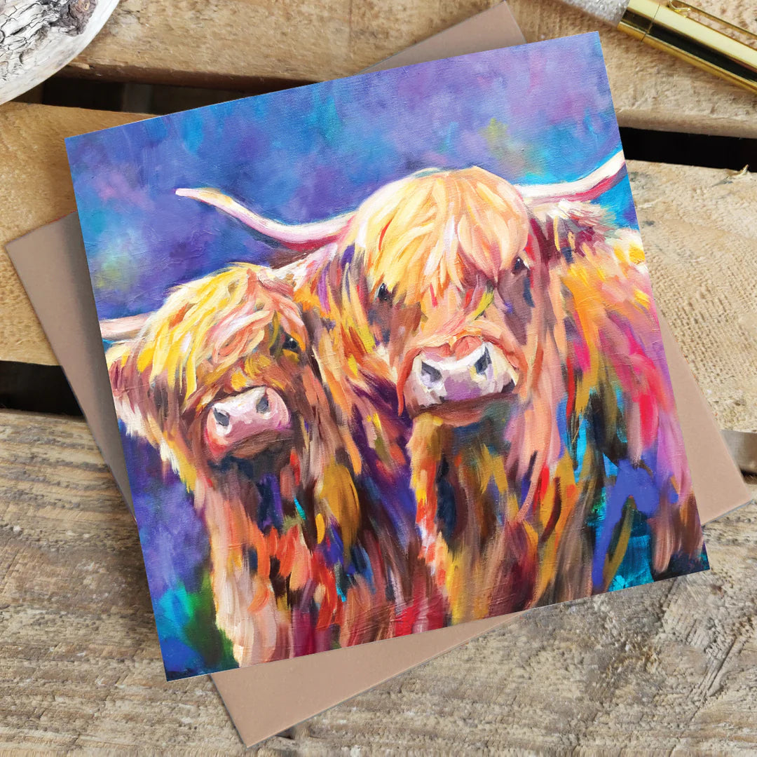 Cow Couple Greetings Card