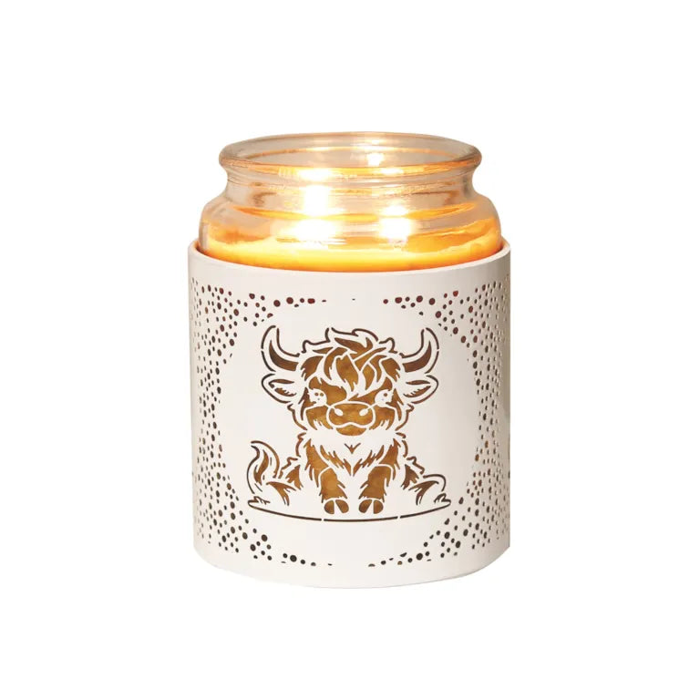 Highland Cow White 3 in 1 Wax Melter 10.5cm High