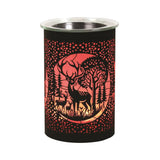 Deer Family Black Colour Changing LED Wax Melter 12cm High