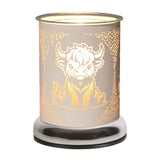Highland Cow White Touch Electric Wax Melter 17cm High