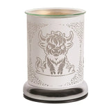 Highland Cow White Touch Electric Wax Melter 17cm High
