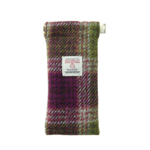 Harris Tweed Glasses Case Heather Check