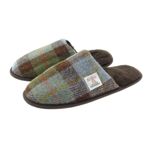 Harris Tweed Mens Slippers MacLeod Tartan