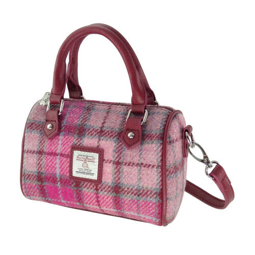 Kilbride Harris Tweed Mini Bowling Bag Vibrant Pink Buchanan