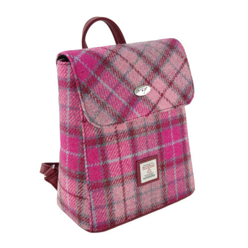 Tummel Harris Tweed Mini Backpack Vibrant Pink Buchanan