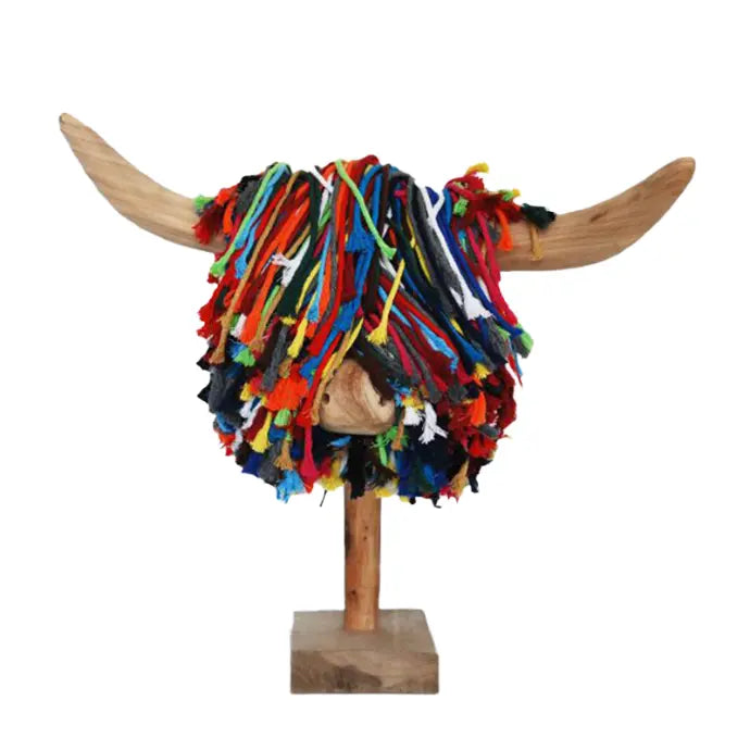 Espeth Medium Multi Cotton Highland Cows Head