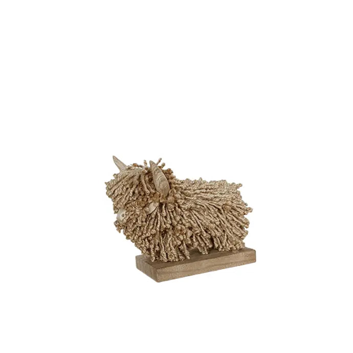 Morag Standing Teeny Weenie Natural Jute Highland Cow Figure