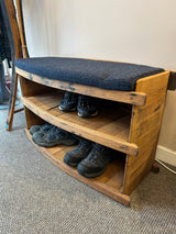 Boot Bench with Harris Tweed cushion insert (removable)