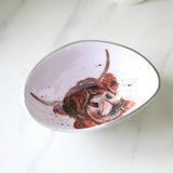 Highland Cow Petite Oval Bowl (Aluminium - 12.5cm)