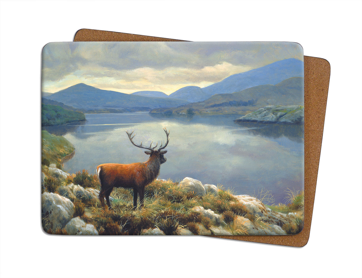 Red Stag At The Lake Julian Friers Placemat