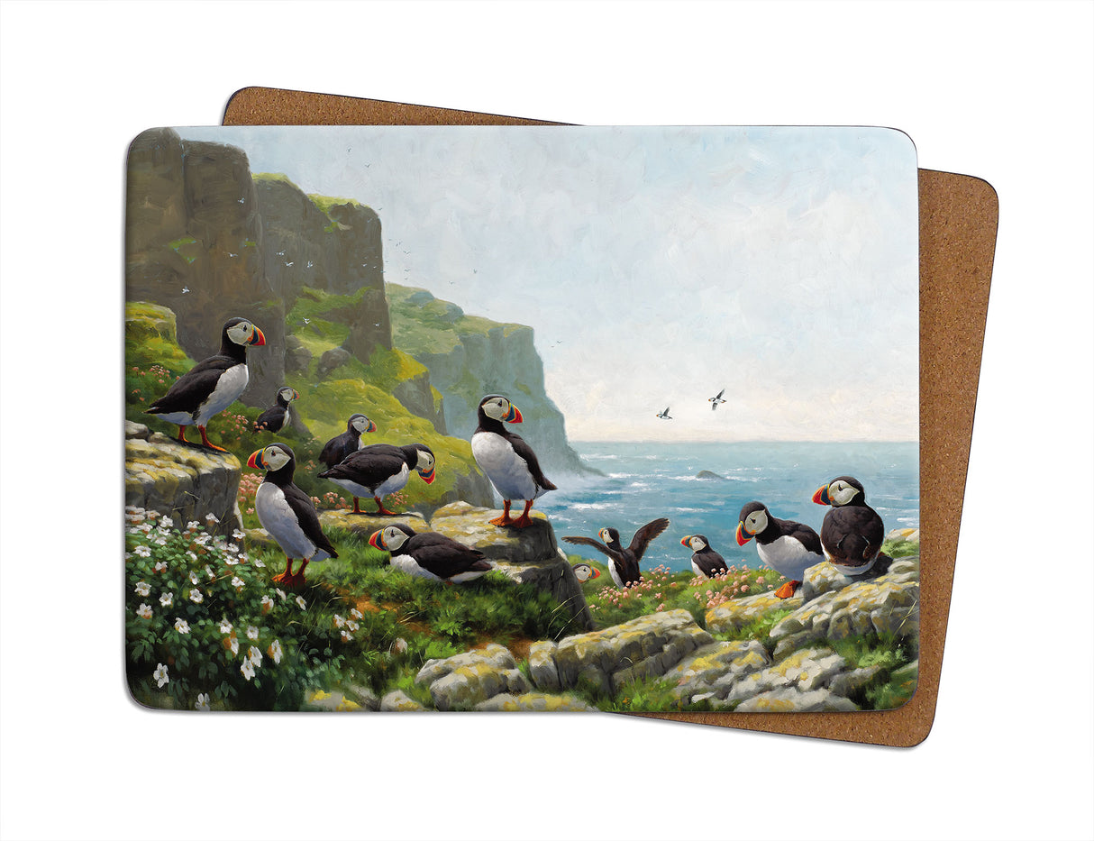 Puffins Roosting Julian Friers Placemat